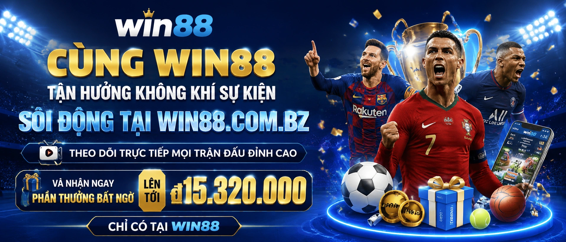 Bảng tin ưu đãi Win88 với thông báo khuyến mãi và ghi chú đăng ký